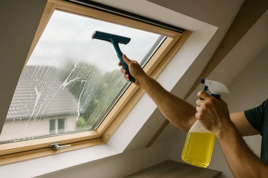 Jak umyć okno dachowe FAKRO bez smug - proste kroki i porady